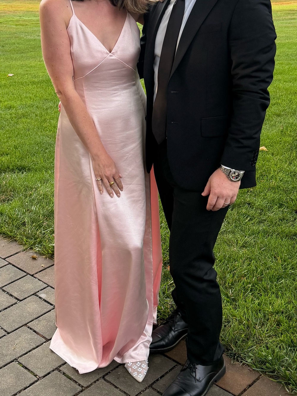 Nordstrom Pale Pink Satin Maxi Slip Dress with Spaghetti Straps